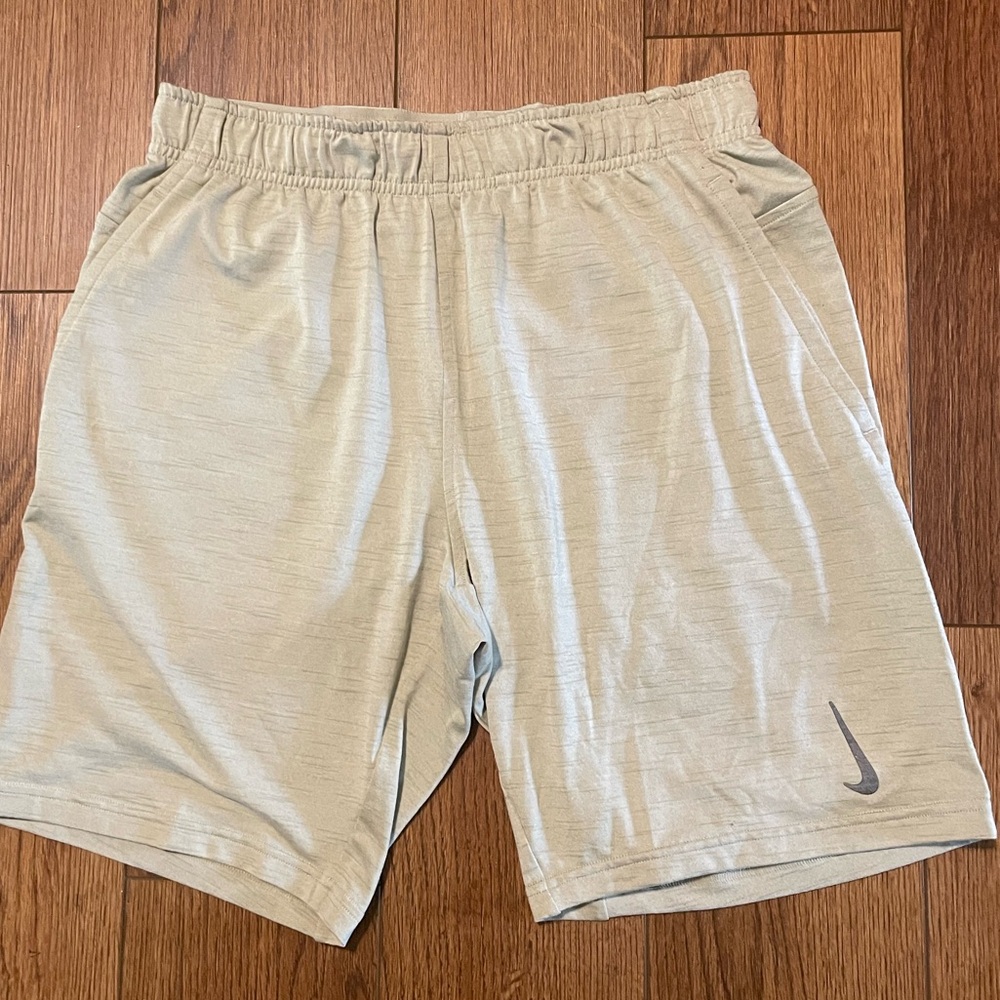 Nike Dri Fit Training Shorts Tan